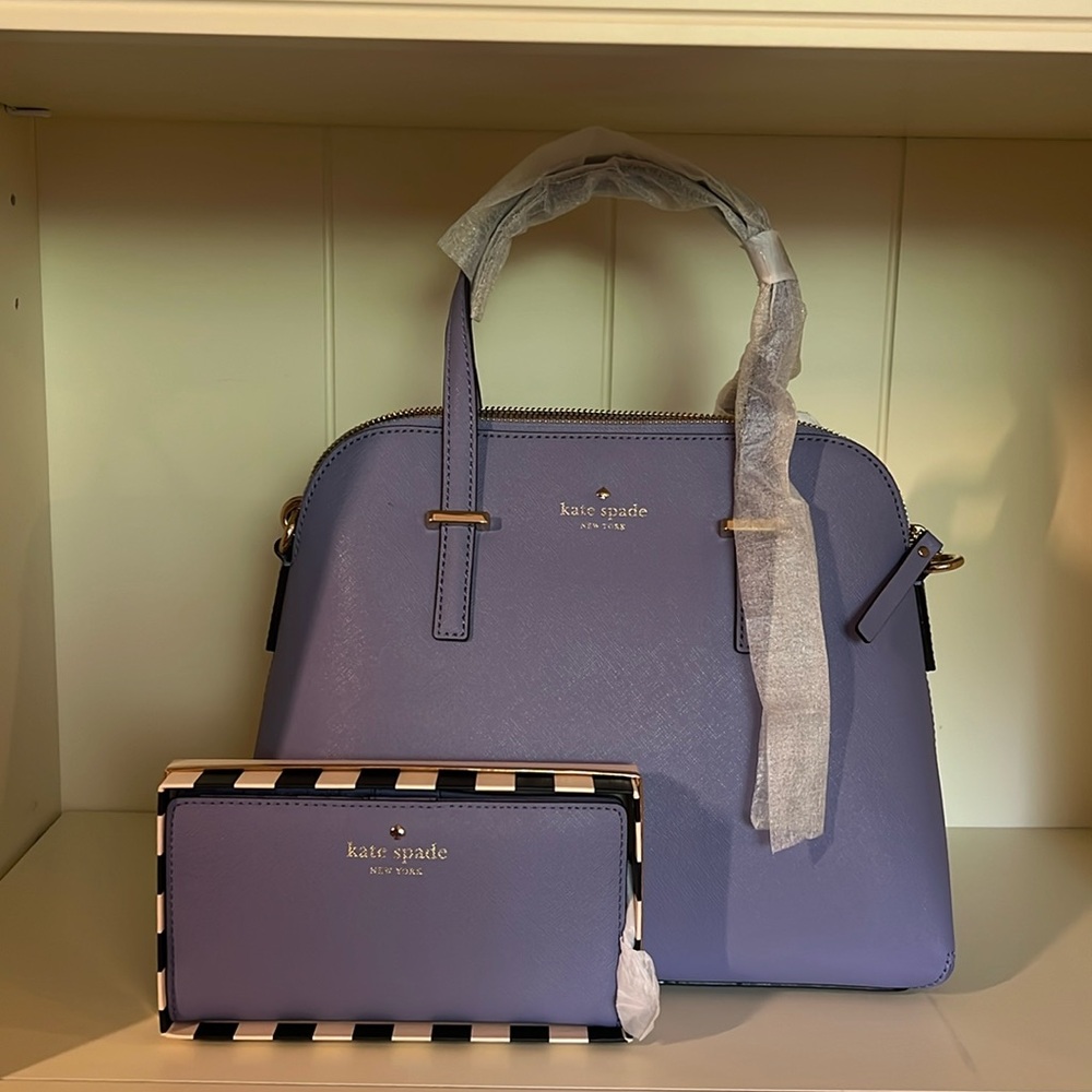 New Kate Spade Cedar Street Maise Satchel Handbag Purse w/ Stacey wallet